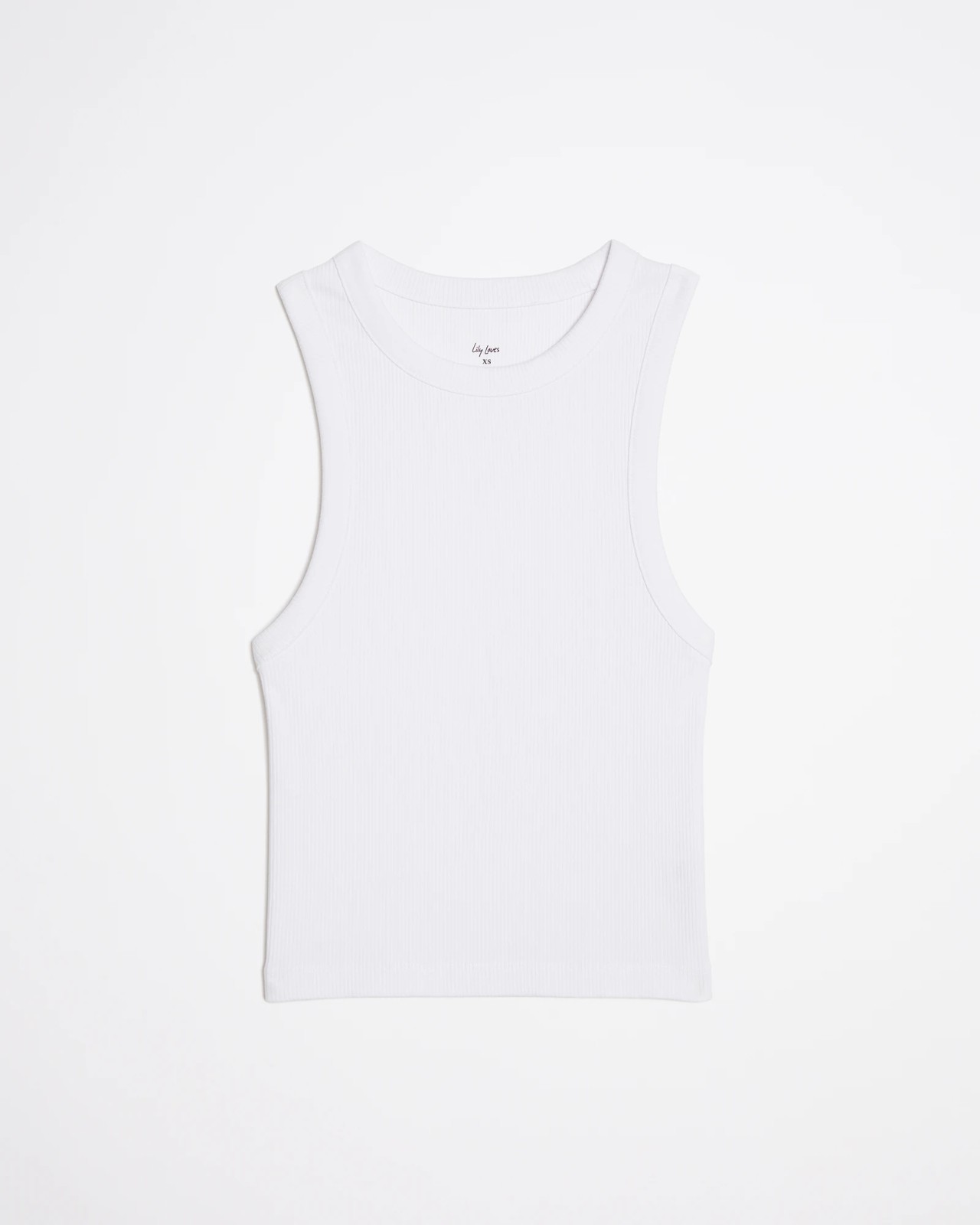 Australian Cotton Rib Tank Top - Brilliant White