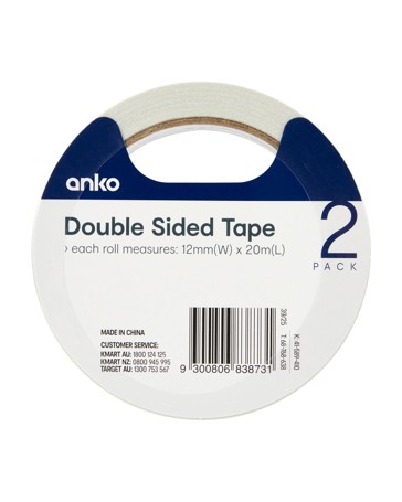 Double Sided Tape, 2 Pack - Anko