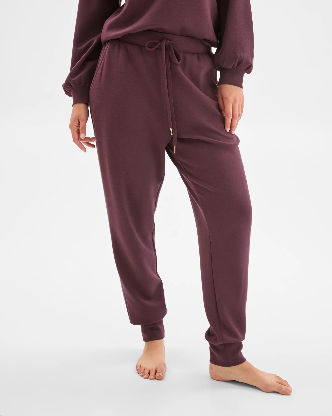 Modal Blend Sleep Jogger Pants - Fudge 2 of 5