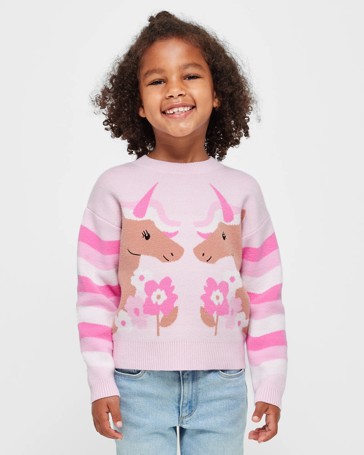 Pink clearance girls jumper