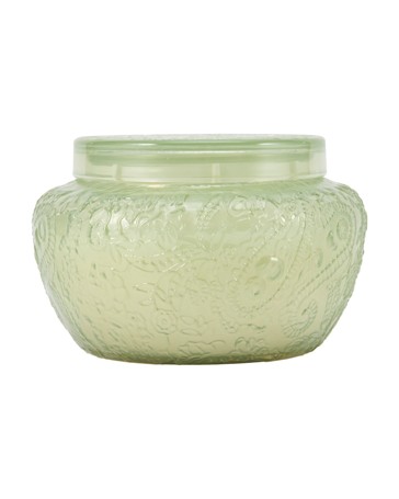 Anko Green Embossed Candle
