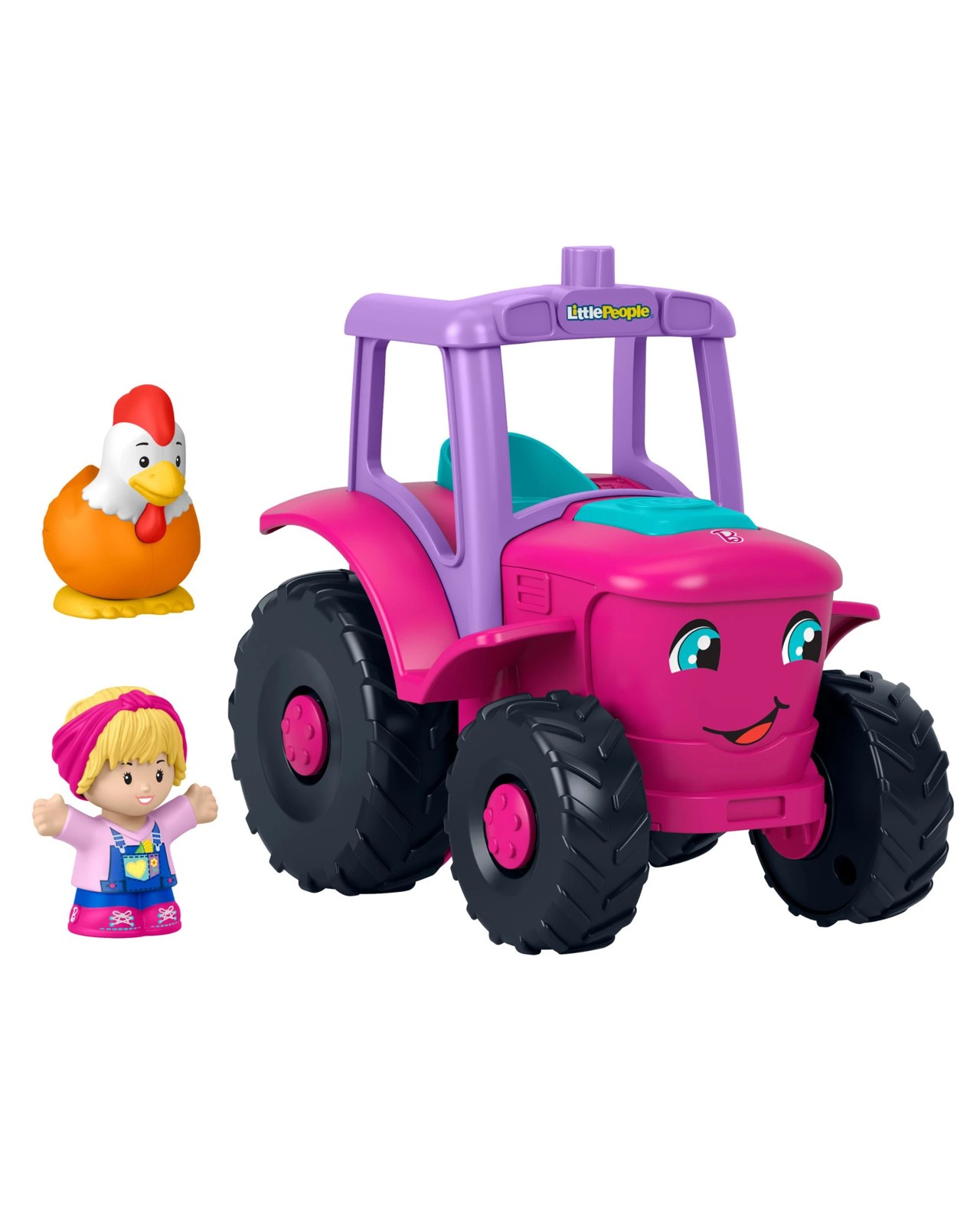 Fisher-Price Little People Barbie Tractor Musical Farm Truck 2 of 4