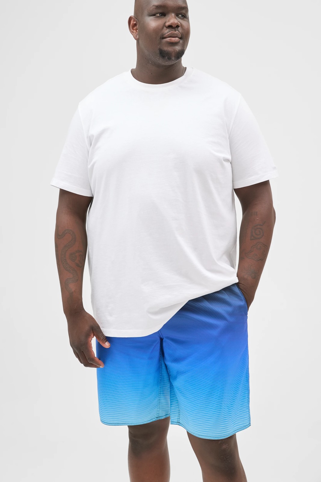 Plus Size Gradient Swim Boardshorts 2 of 6