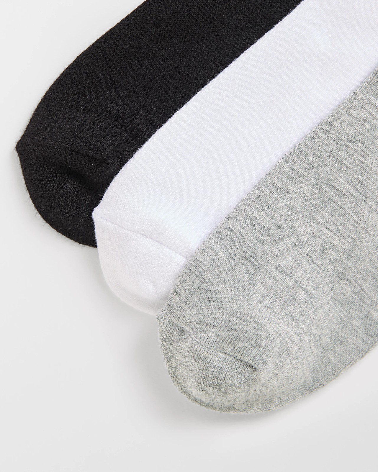 Womens Bamboo Low Cut Socks 3 Pack - Grey Marle/White/Black 2 of 3