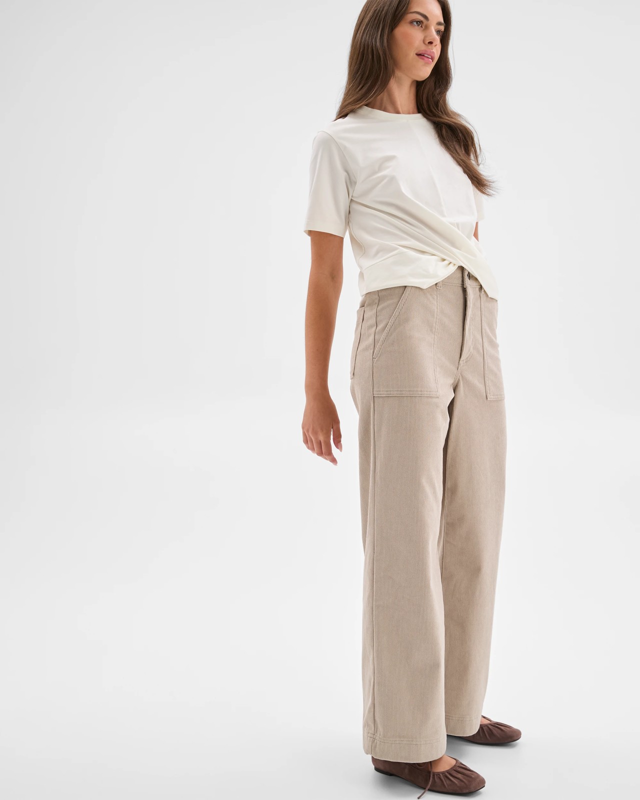 Petites Corduroy Barrel Pants 4 of 6