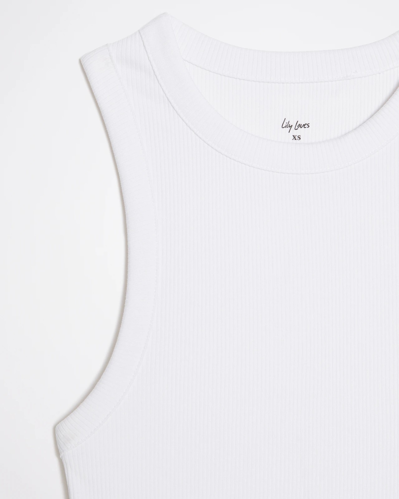 Australian Cotton Rib Tank Top - Brilliant White