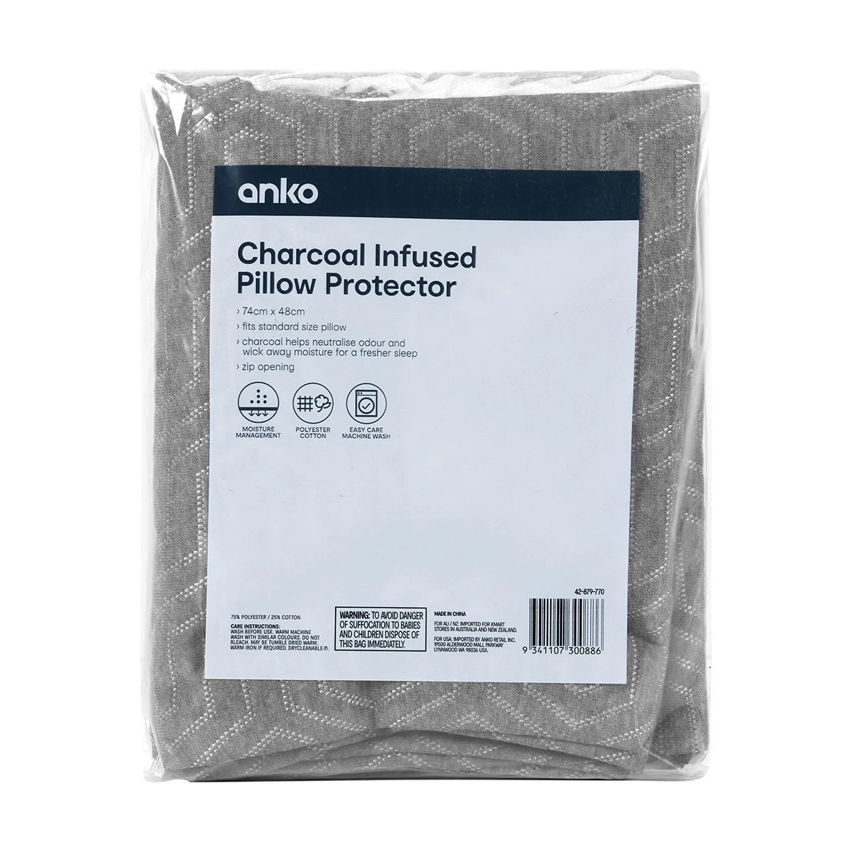 Charcoal Infused Pillow Protector - Anko | Target Australia