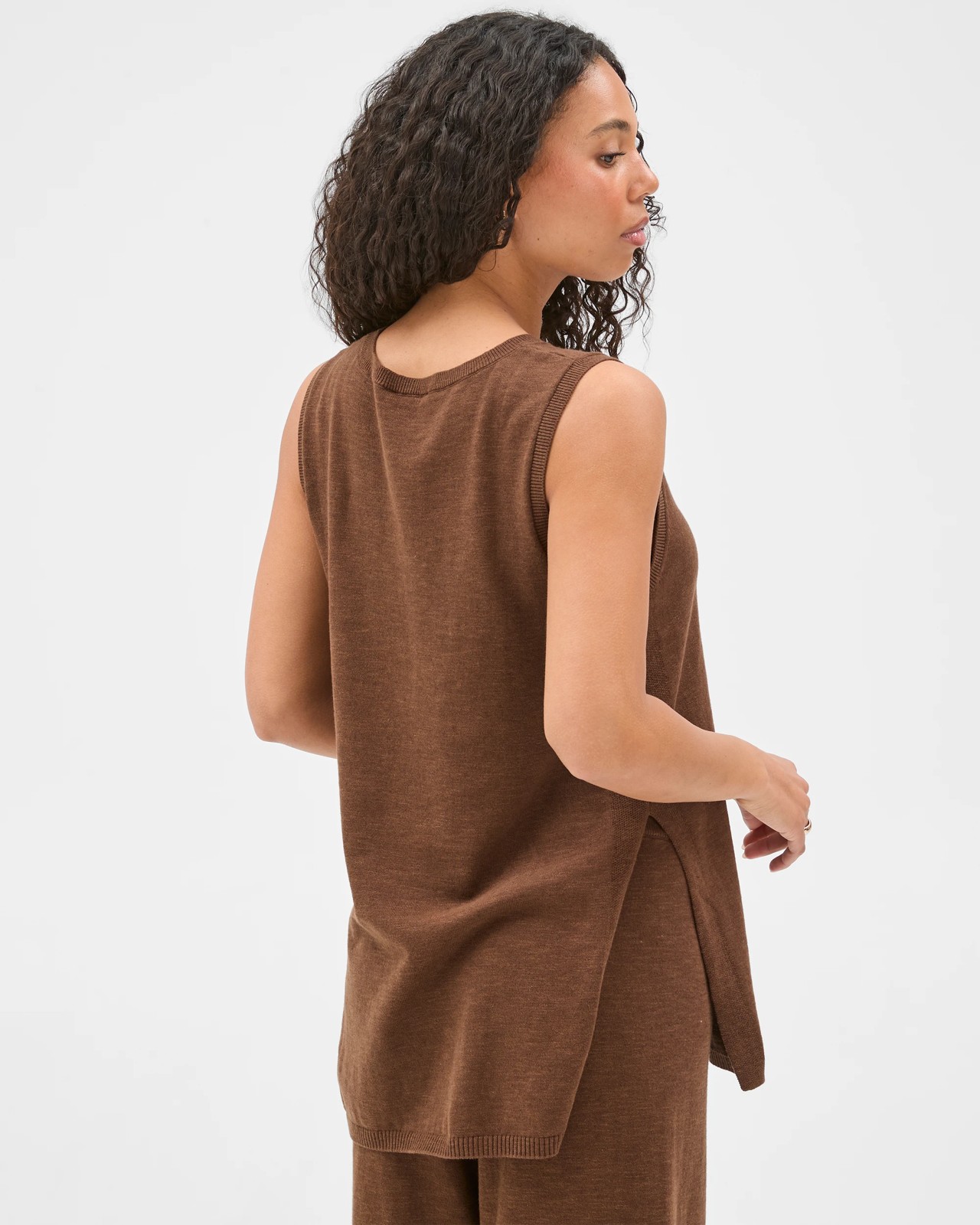 Australian Cotton Blend Longline Knit Tank Top 6 of 6