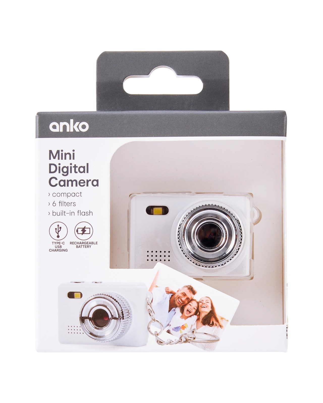 Mini Digital Camera  White - Anko 4 of 5