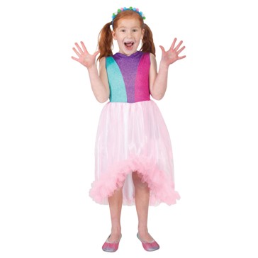 Trolls 3 Poppy Deluxe Kids Costume Size 4-6