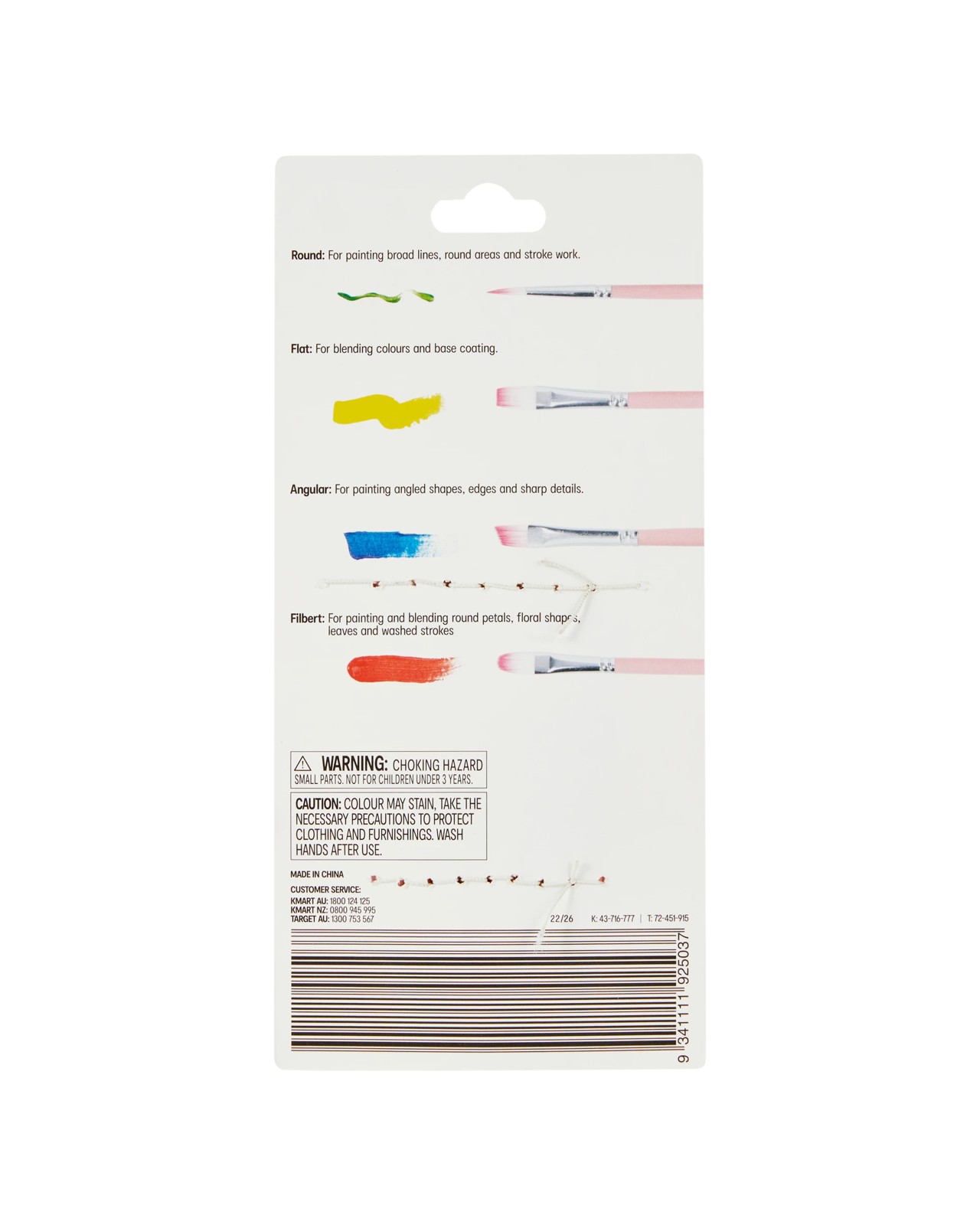 Anko 10 Pack Paint Brush Set - Pink 3 of 3