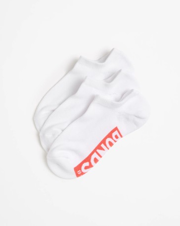 Women's Cotton Blend Logo Cushioned No Show Socks 3 Pack - Bonds