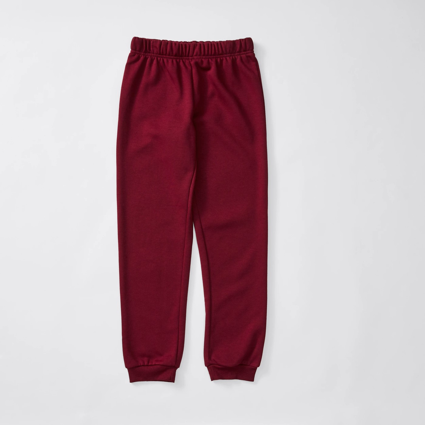 Fleece Cuffed School Trackpants - Burgundy 4 of 4