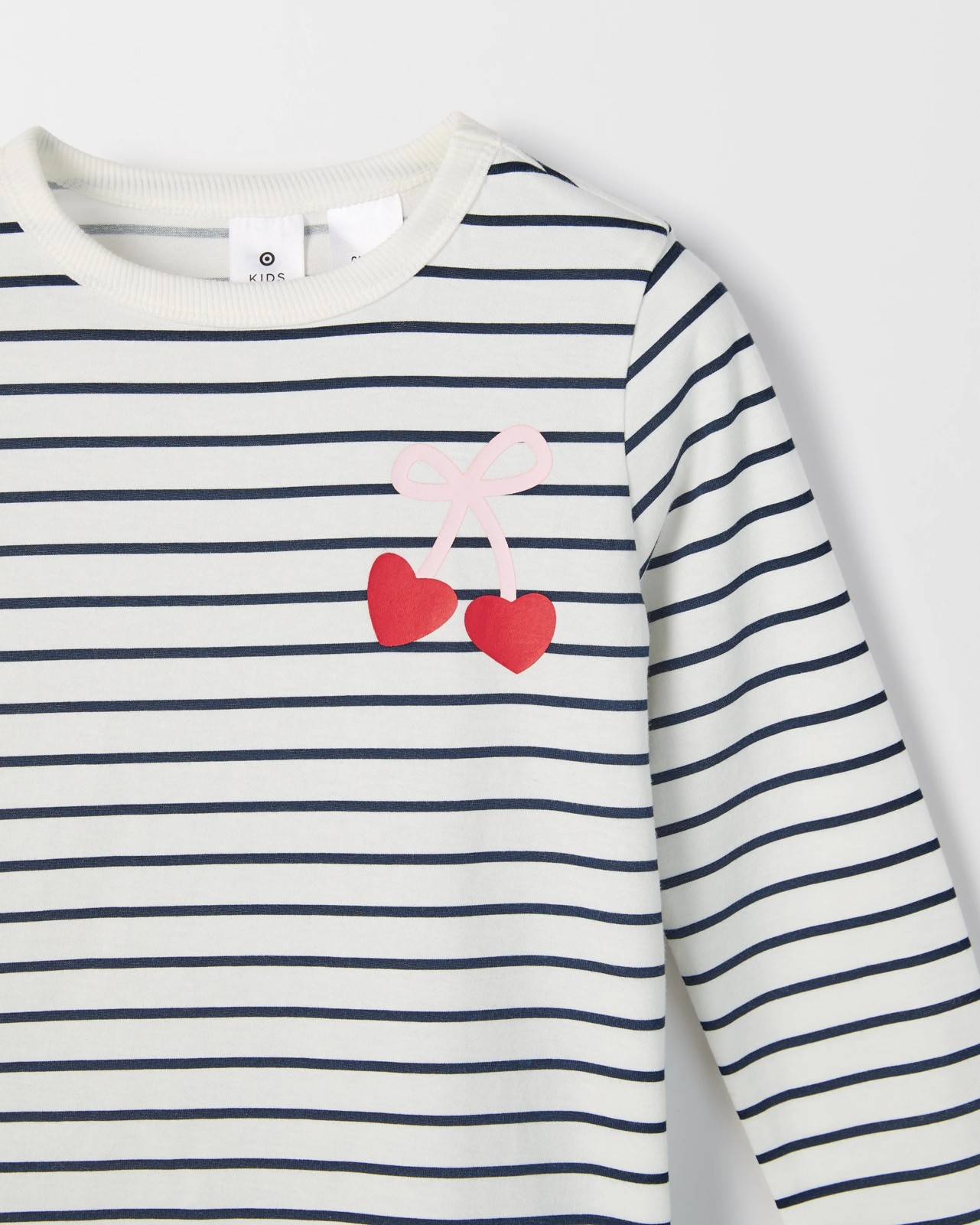 Australian Cotton Blend Younger Girls Knit Pyjama Set - Cherry 2 of 2