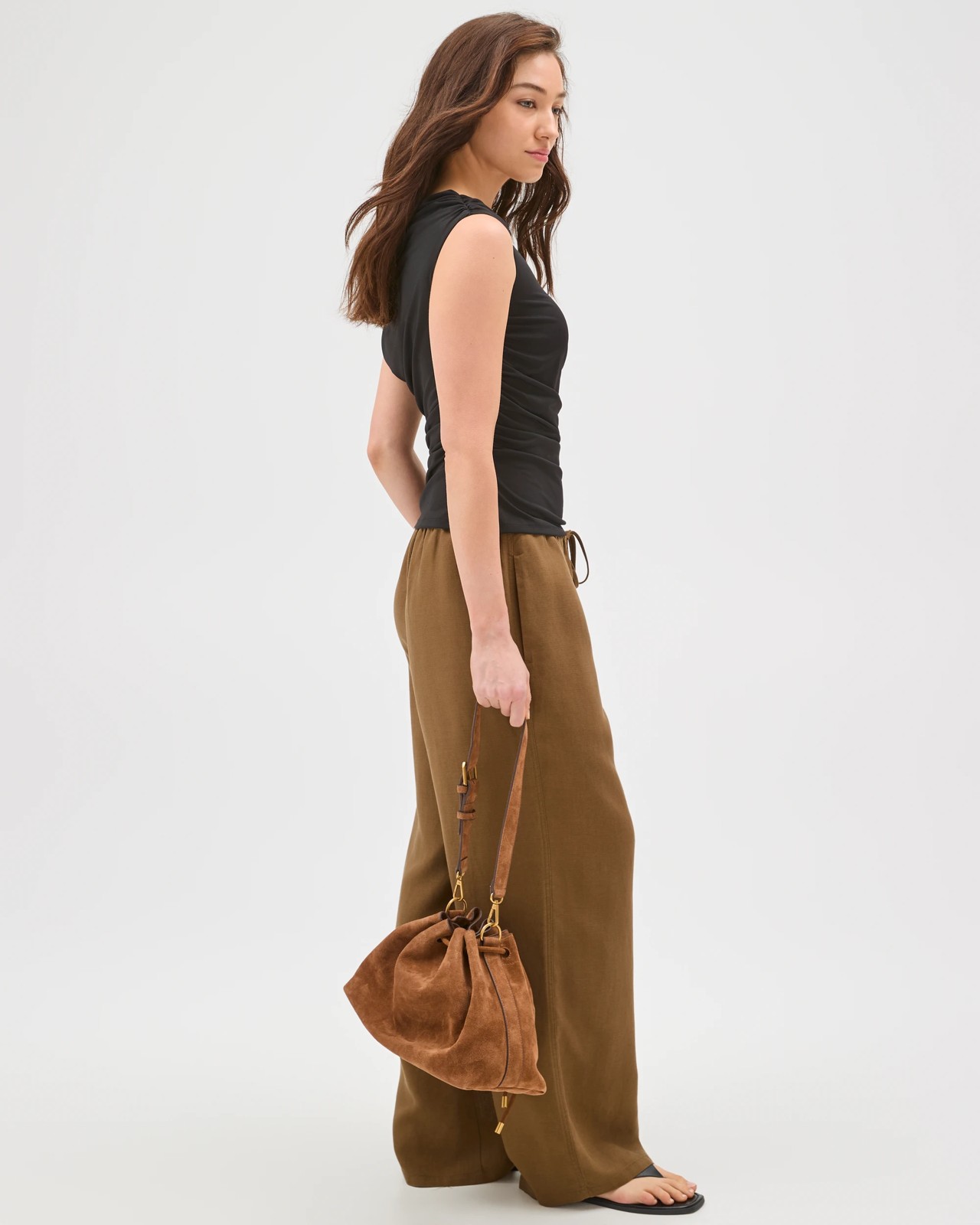 Lily Loves Wide Leg Pants - Deep Moss 2 of 5
