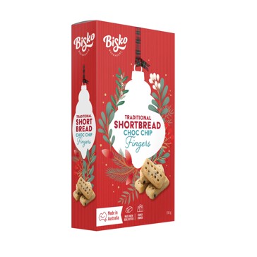 Bisko Bakehouse Traditional Shortbread Choc Chip Fingers 150g