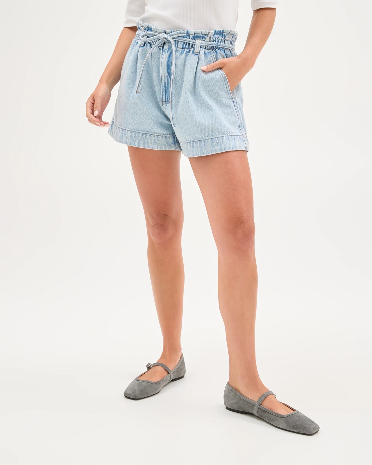 Lily Loves Paperbag Denim Shorts 5 of 5