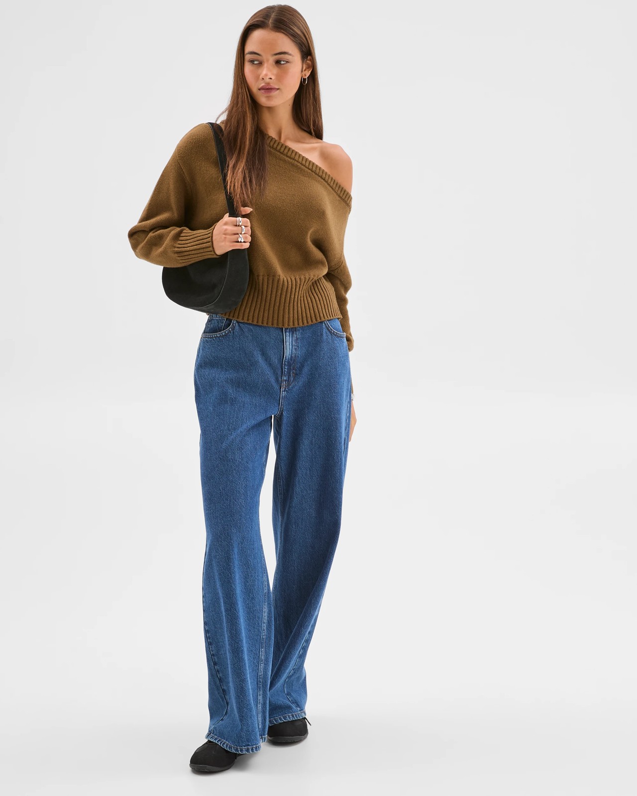 Lily Loves Off Shoulder Jumper - Deep Moss 2 of 5