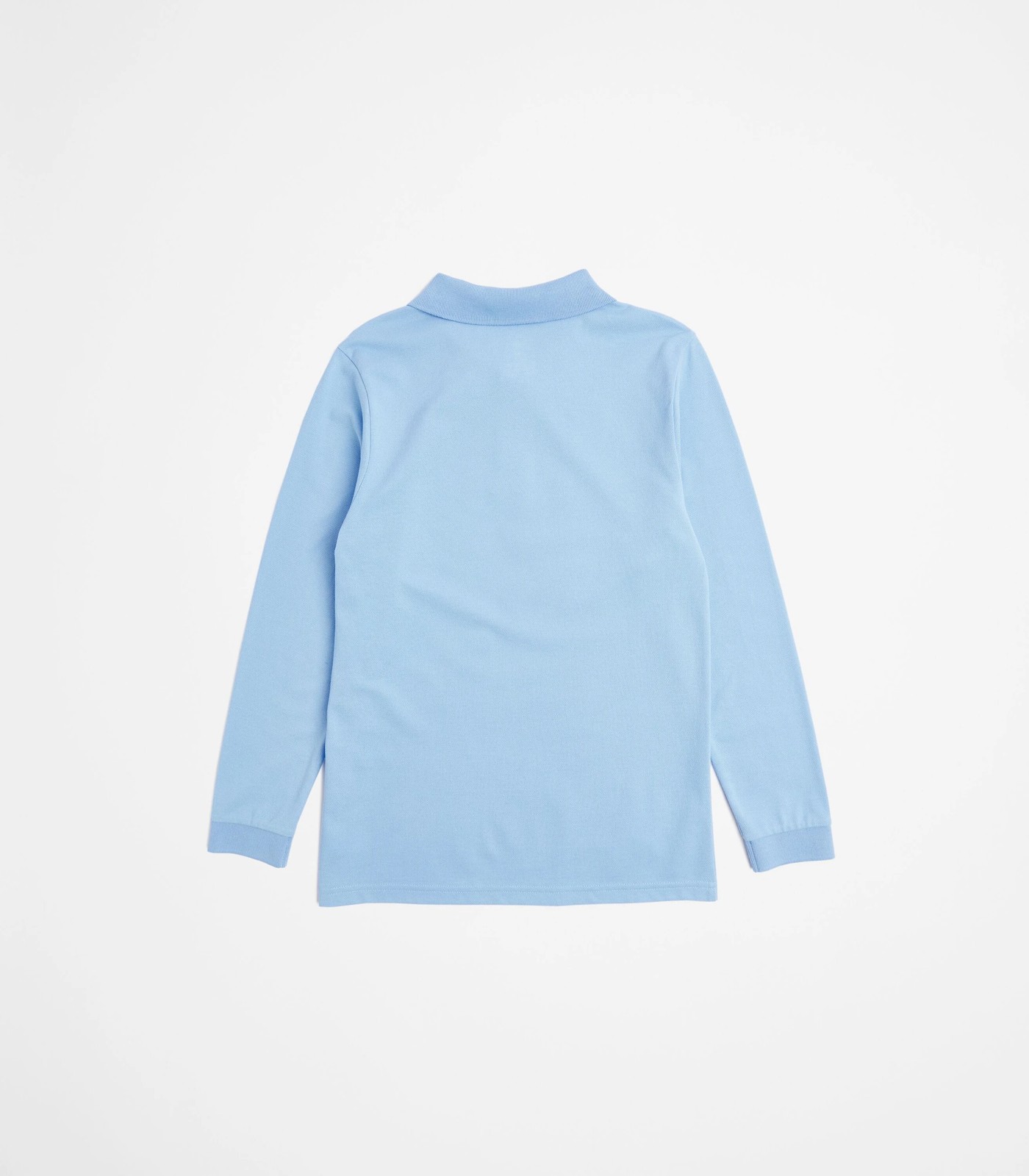 Australian Cotton School Long Sleeve Polo Top - Sky Blue 3 of 3