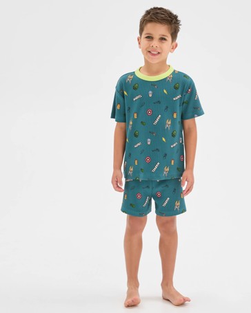 Marvel Organic Cotton Younger Boys Elevated Knit Pyjama Set