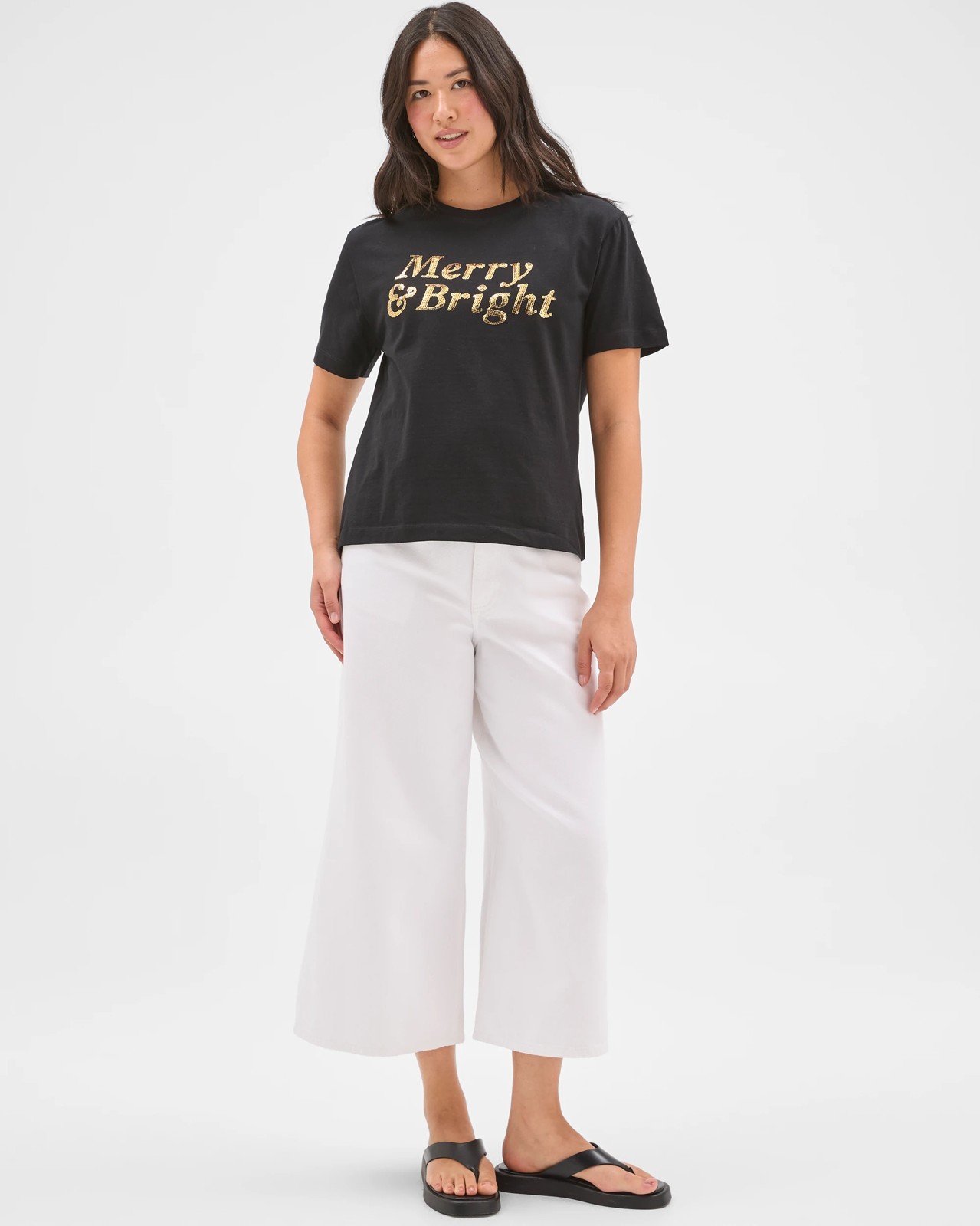 Australian Cotton Embellished Christmas T-Shirt - Merry and Bright 5 of 5