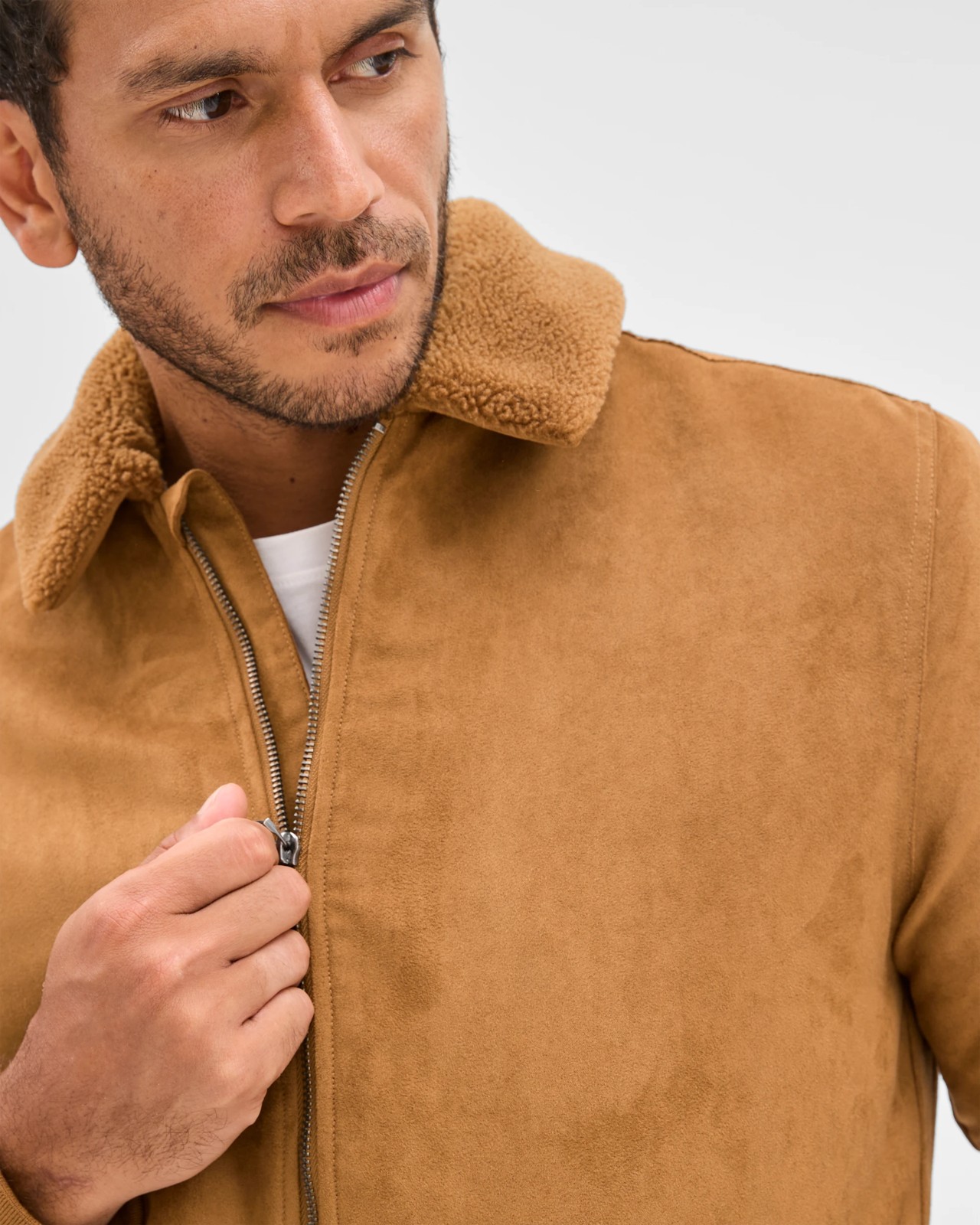 Faux Suede Jacket - Walnut 4 of 6