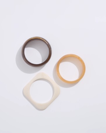 3 Pack Matte Resin Bangle Set
