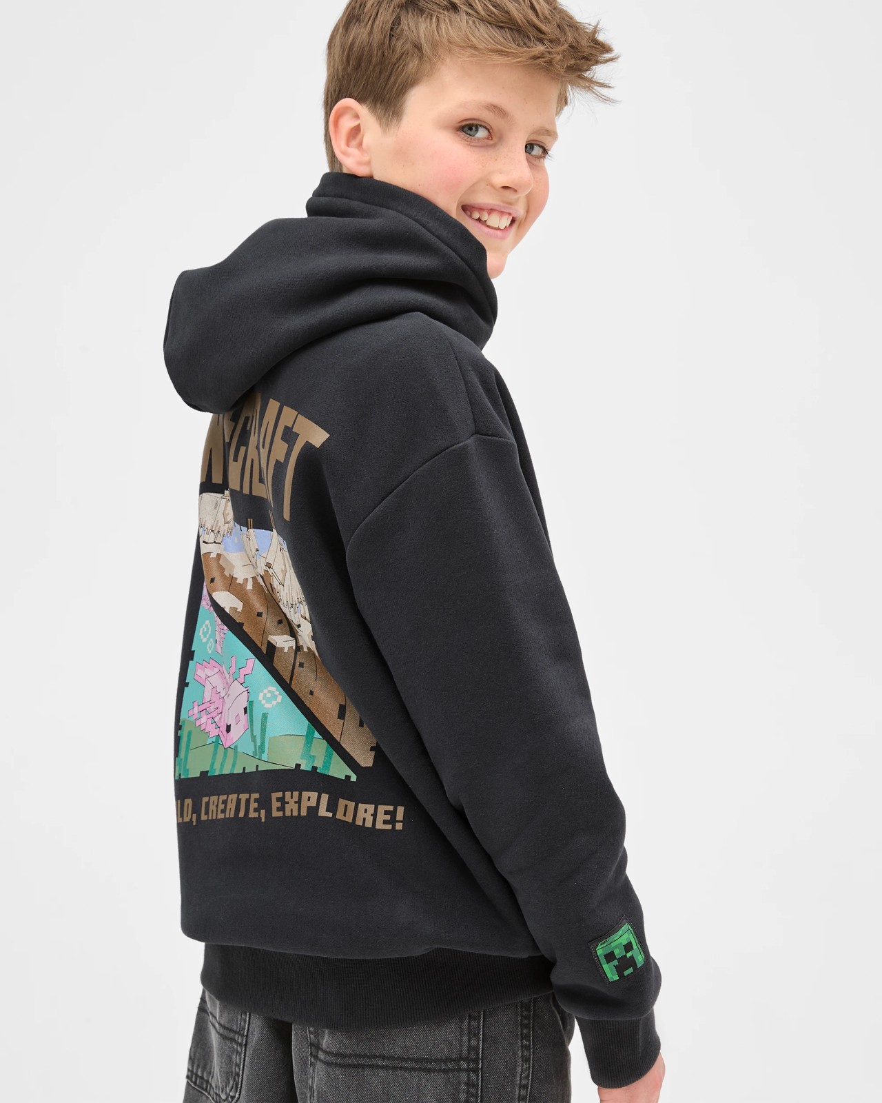 Minecraft Australian Cotton Blend Popover Hooded Jumper 4 of 5