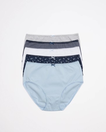 5 Pack Cotton/Elastane Midi Briefs