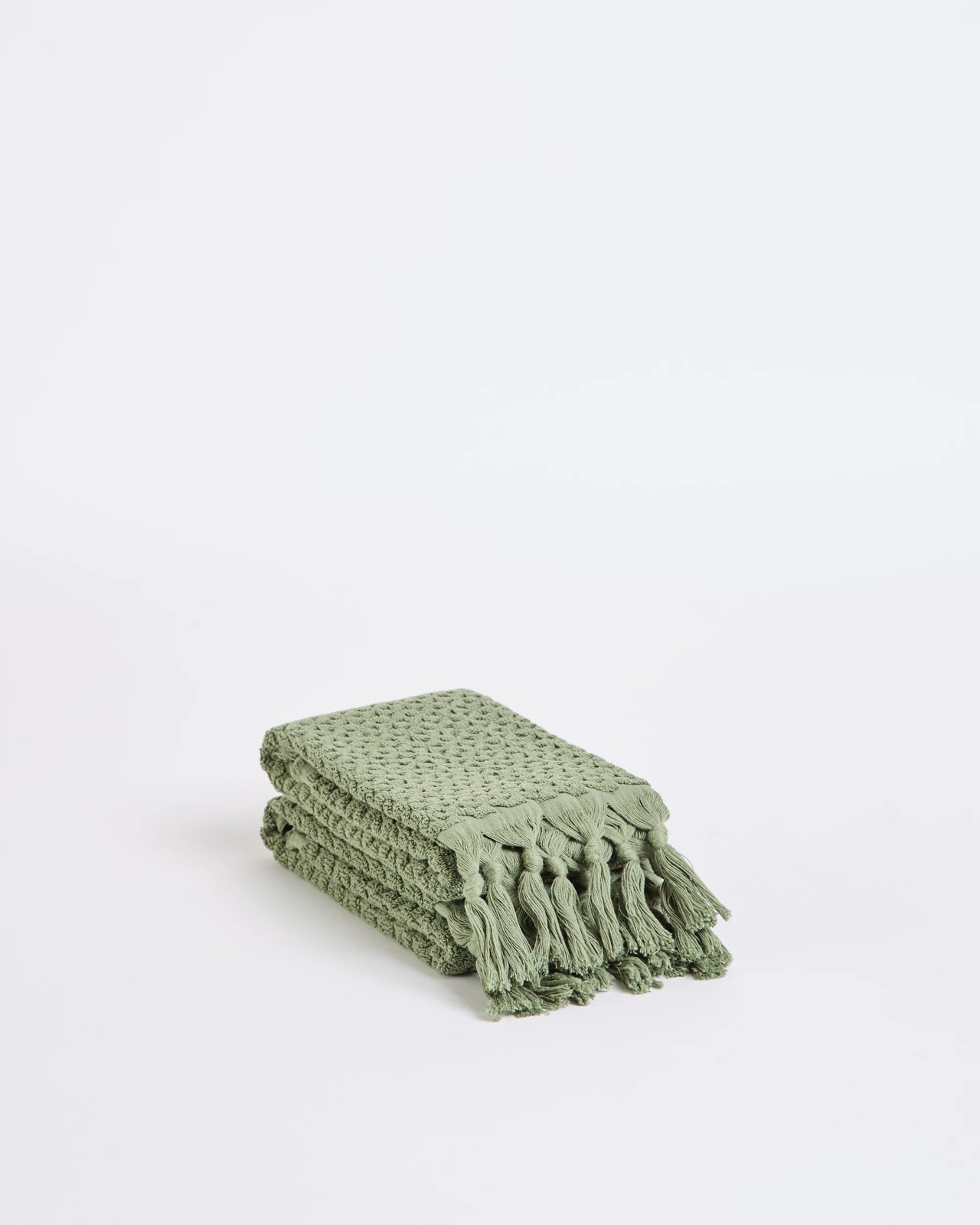 Laynie Australian Cotton Textured Hand Towel 2 Pack - Fern 2 of 3