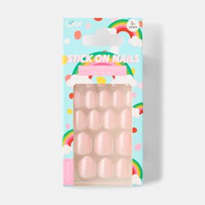 OXX Junior Pack Kids Pre-Glued Stick-On Nails, Stiletto Shape - Pink and Purple thumbnail 2