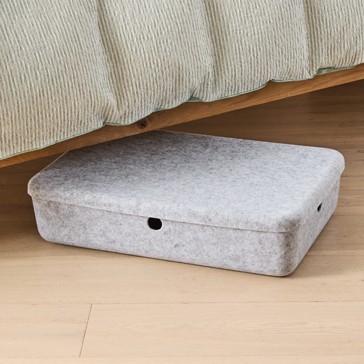 Anko Felt Underbed Basket with Lid - Grey