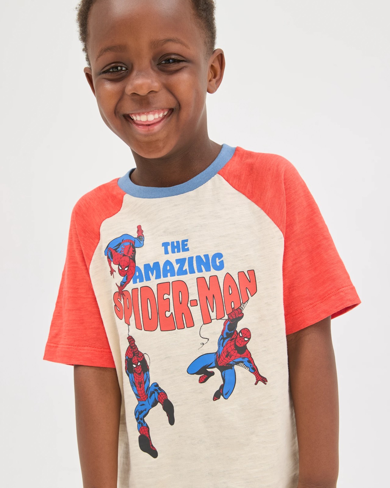 Marvel Spider-Man Australian Cotton Younger Boys Raglan Sleeve Knit Pyjama Set 3 of 5