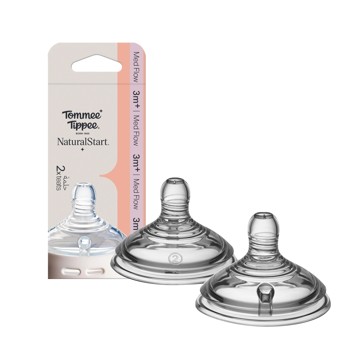 2 Pack Tommee Tippee Natural Start Medium Flow Teats