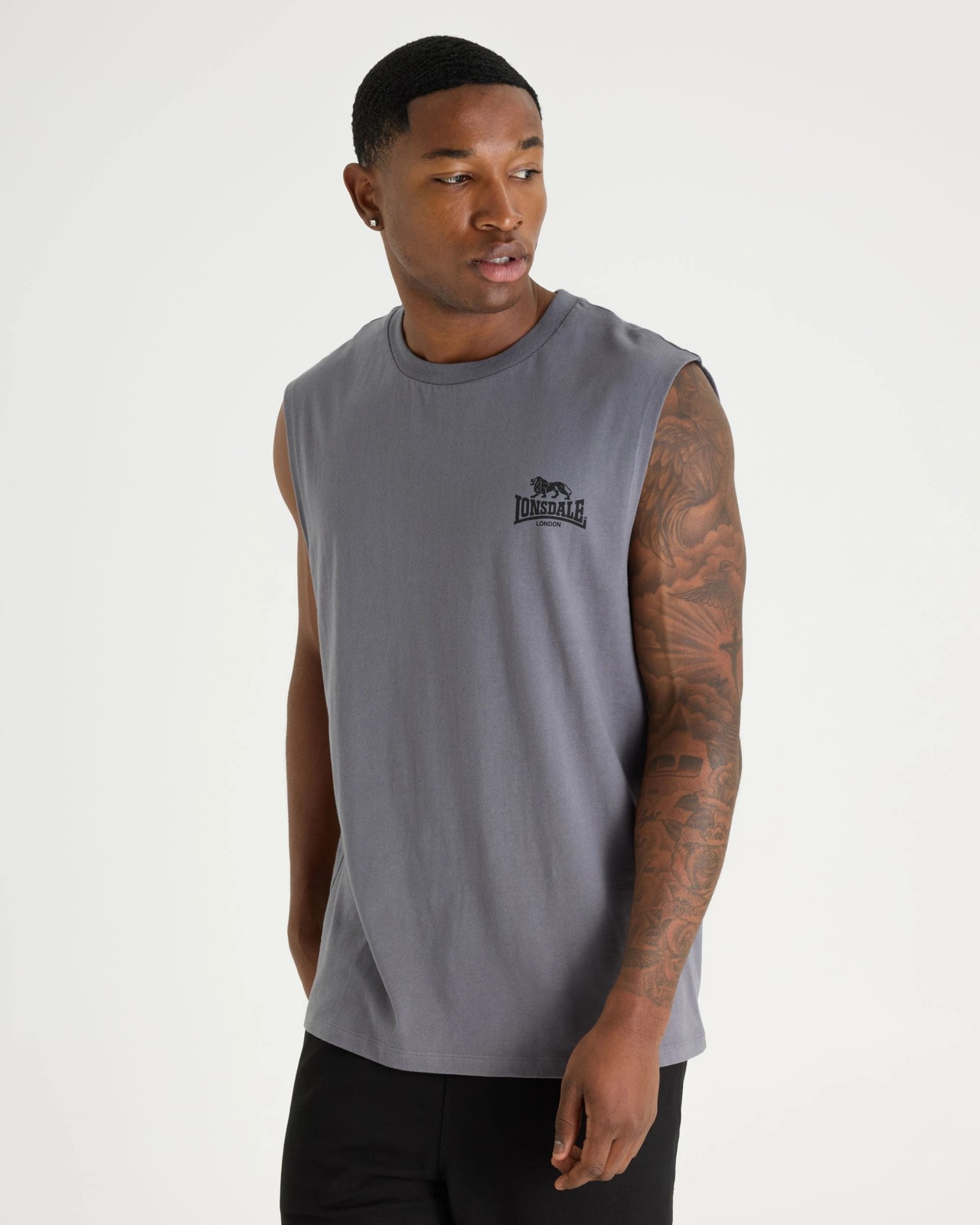 Lonsdale London Muscle Tank Top - Slate 6 of 6