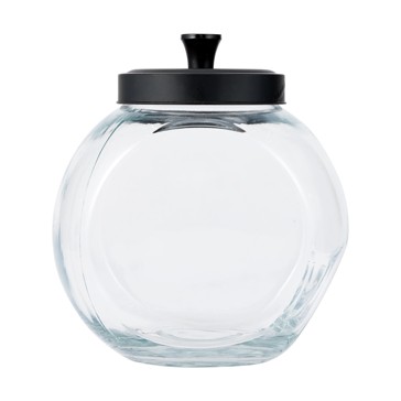 2L Glass Jar with Black Metal Lid - Anko
