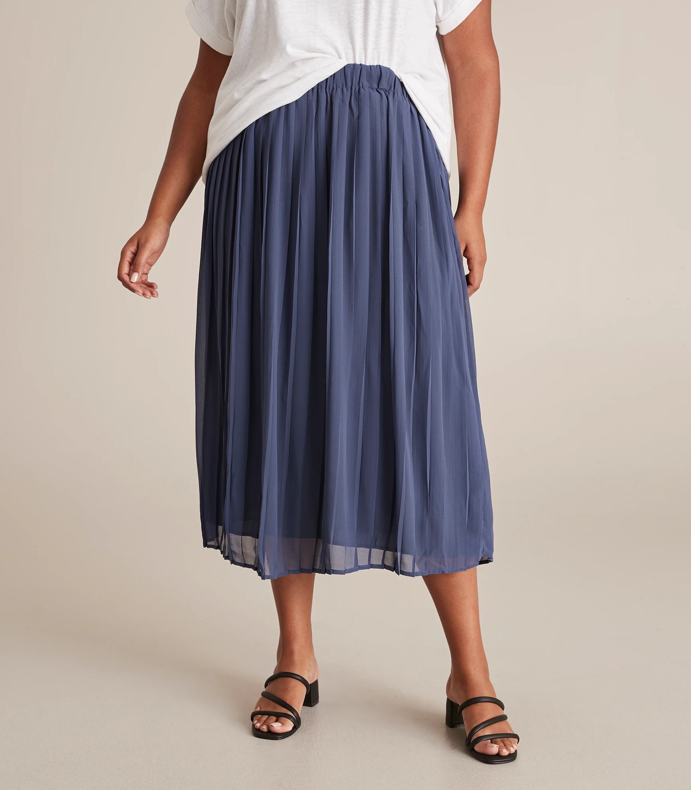 Curve Pleated Midi Skirt Target Australia