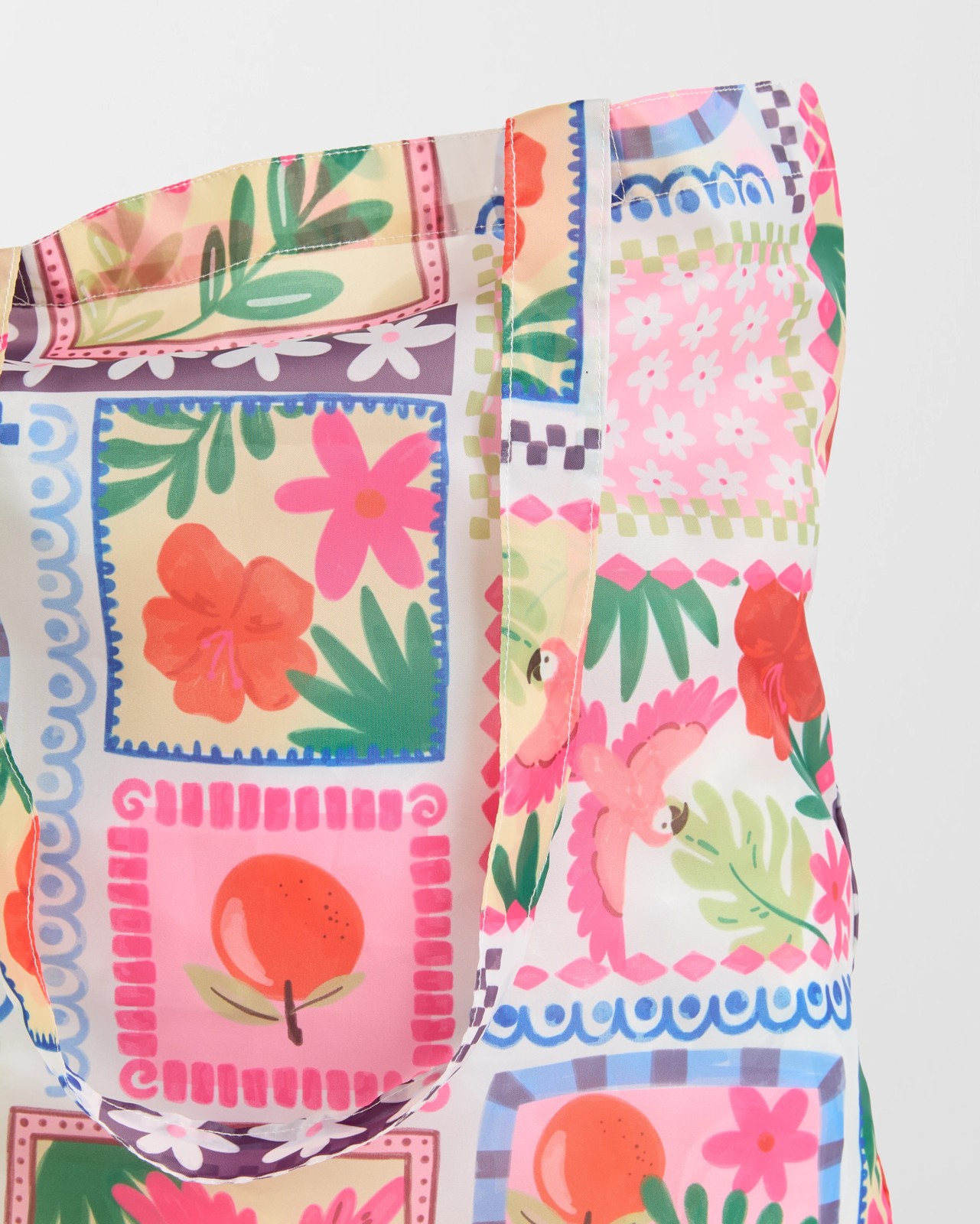Fold Up Shopper Tote Bag - Multi Coastal Italian 2 of 3