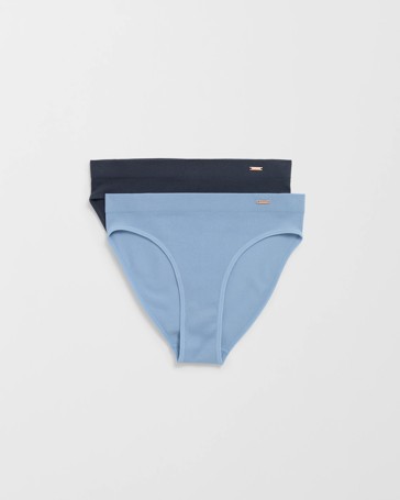 Lily Loves 2 Pack Rib Seamfree High Waist Bikini Briefs