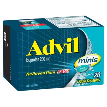 20 pack Advil Ibuprofen 200 mg Minis Liquid Capsules