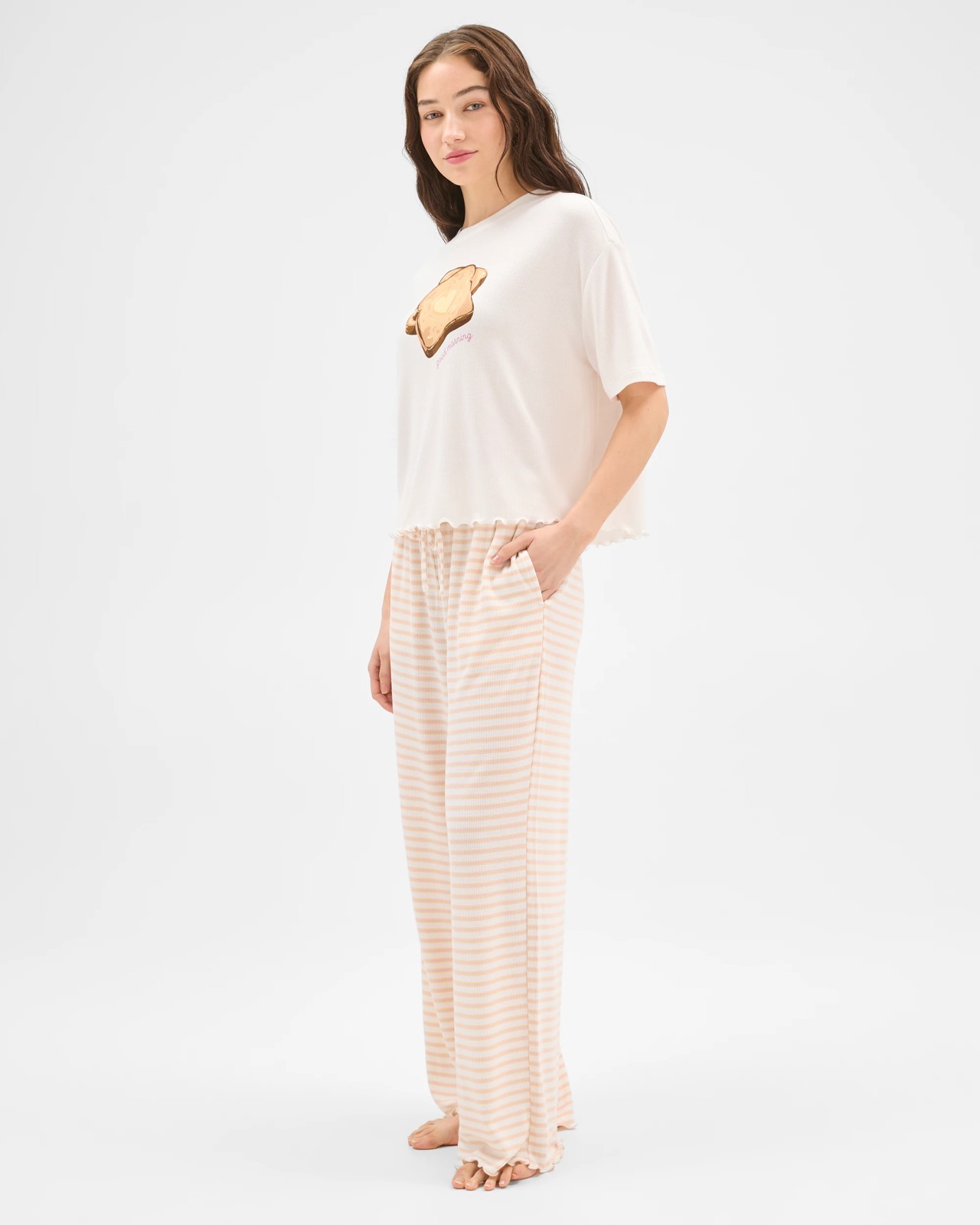 Lily Loves Wide Leg Waffle Sleep Pants 2 of 5