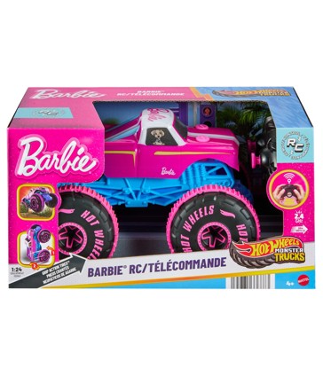Hot Wheels Monster Trucks 1:24 Scale Barbie Remote Control Toy Vehicle