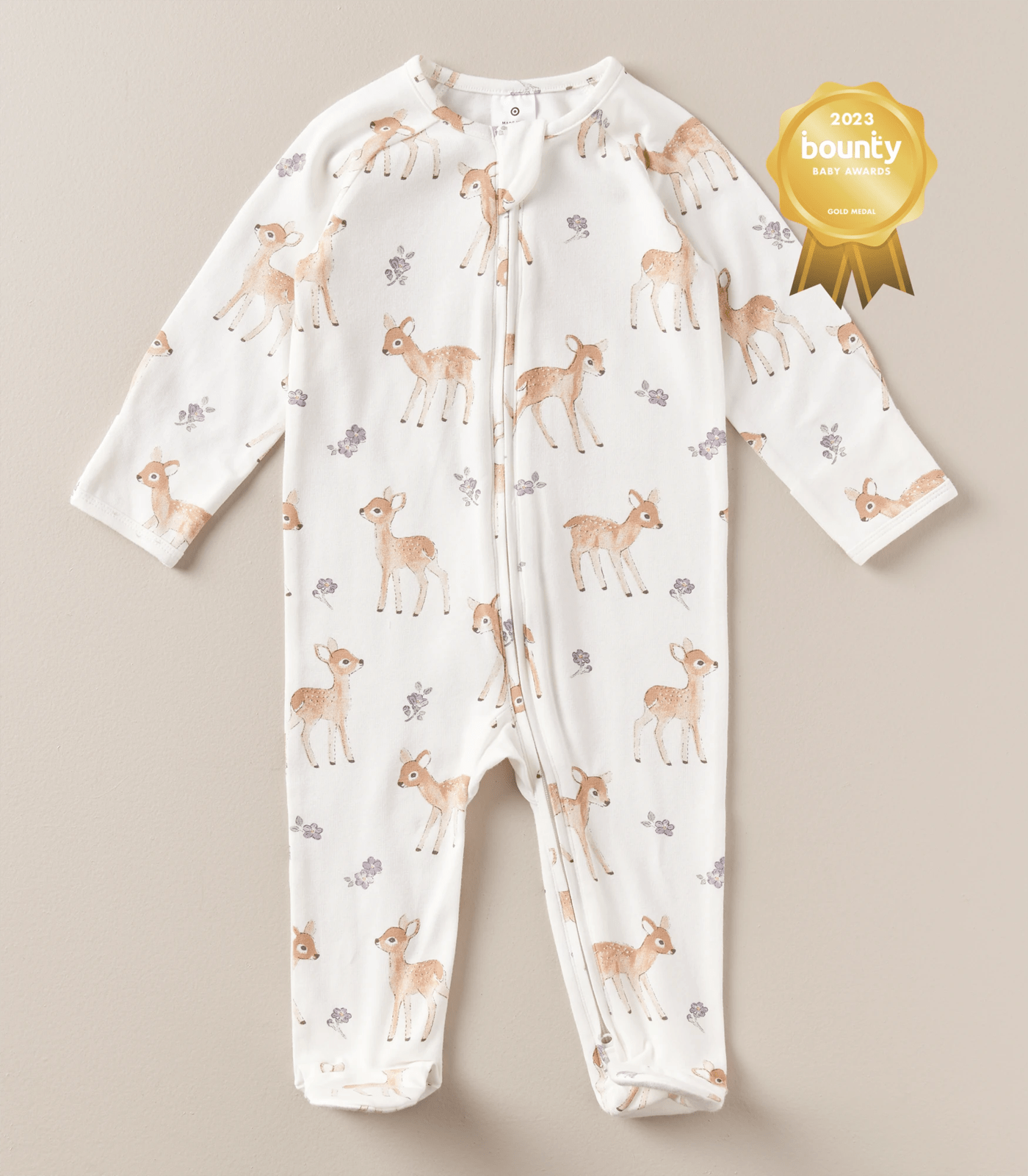 Baby Organic Cotton Print Zip Coverall 2 of 5