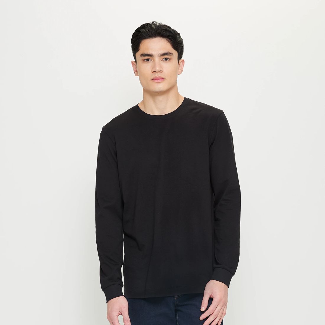 Australian Cotton Long Sleeve T-Shirt - Black | Target Australia