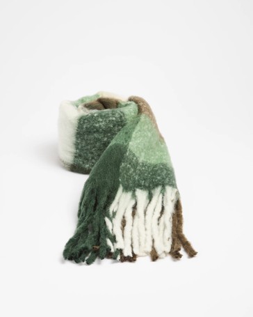 Brushed Check Blanket Scarf