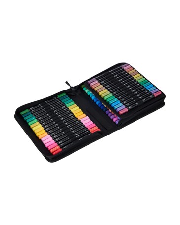 60 Pack Dual Tip Acrylic Paint Markers - Anko