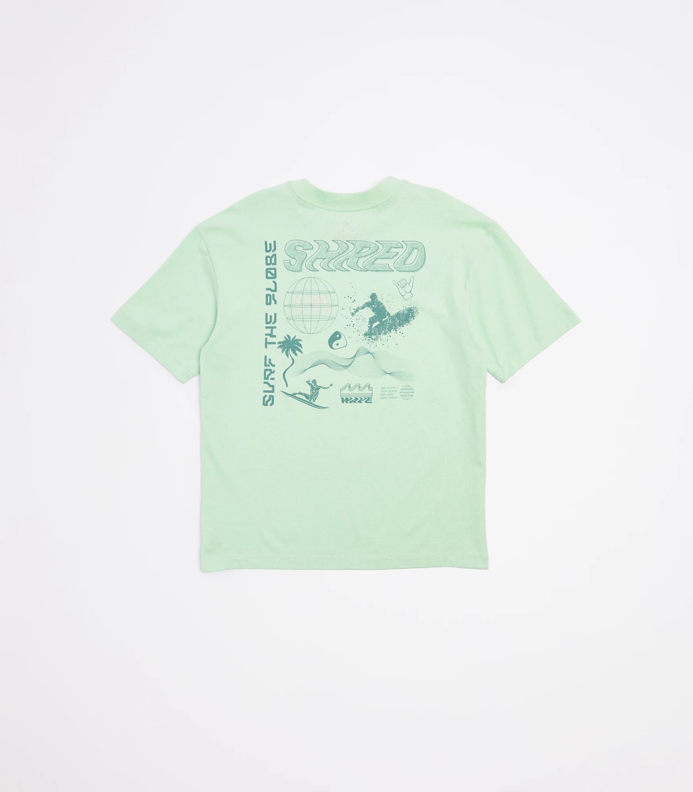 Oversized Graphic Print T-shirt - Mint Surfer | Target Australia