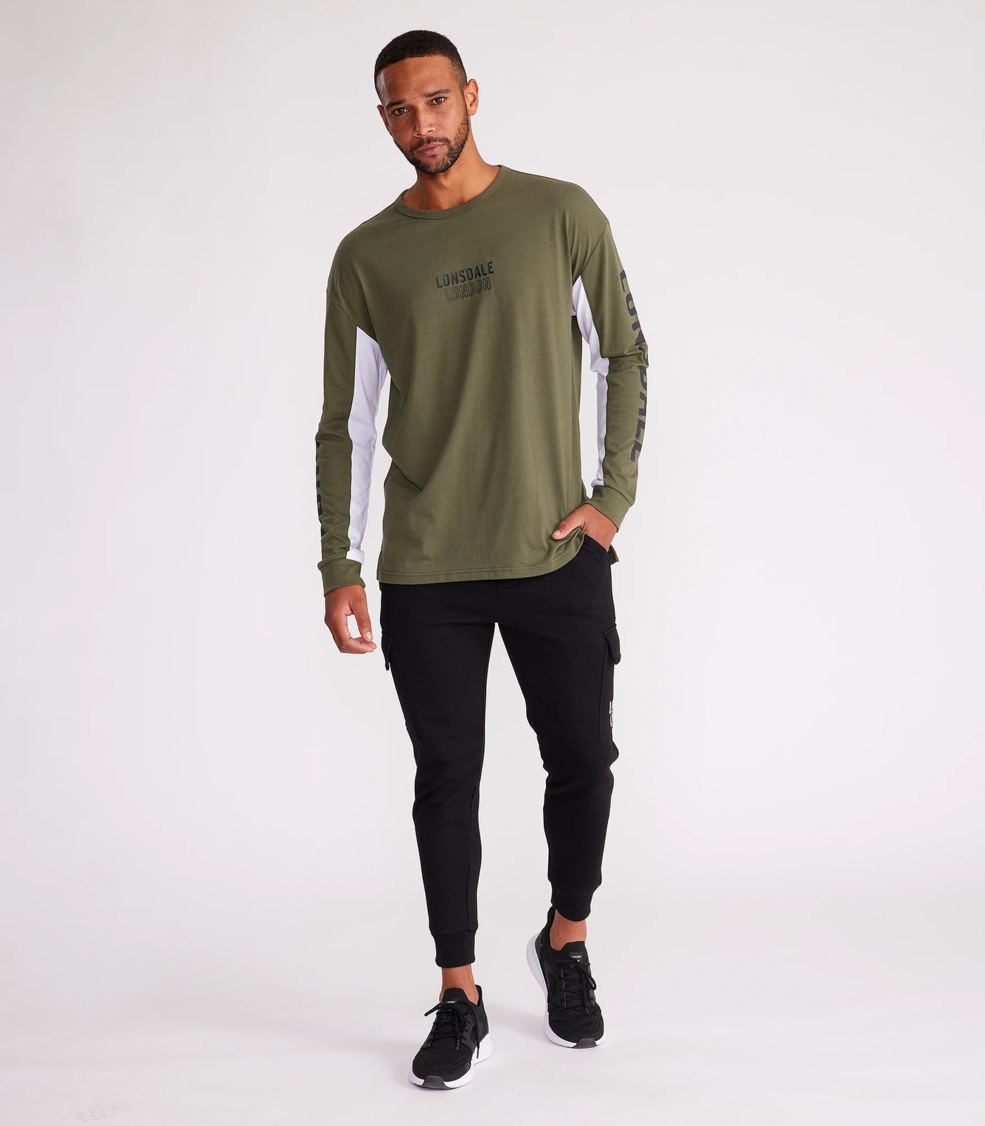 Lonsdale London Malvern Panel Long Sleeve Top