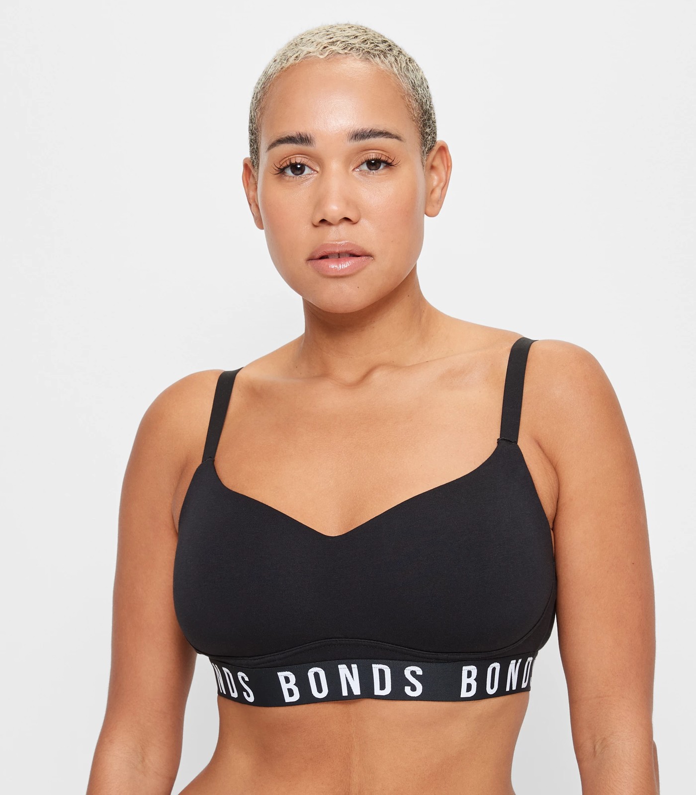 Wirefree Bras No Show Bonded Crop Top by Target Woman Black 10 in