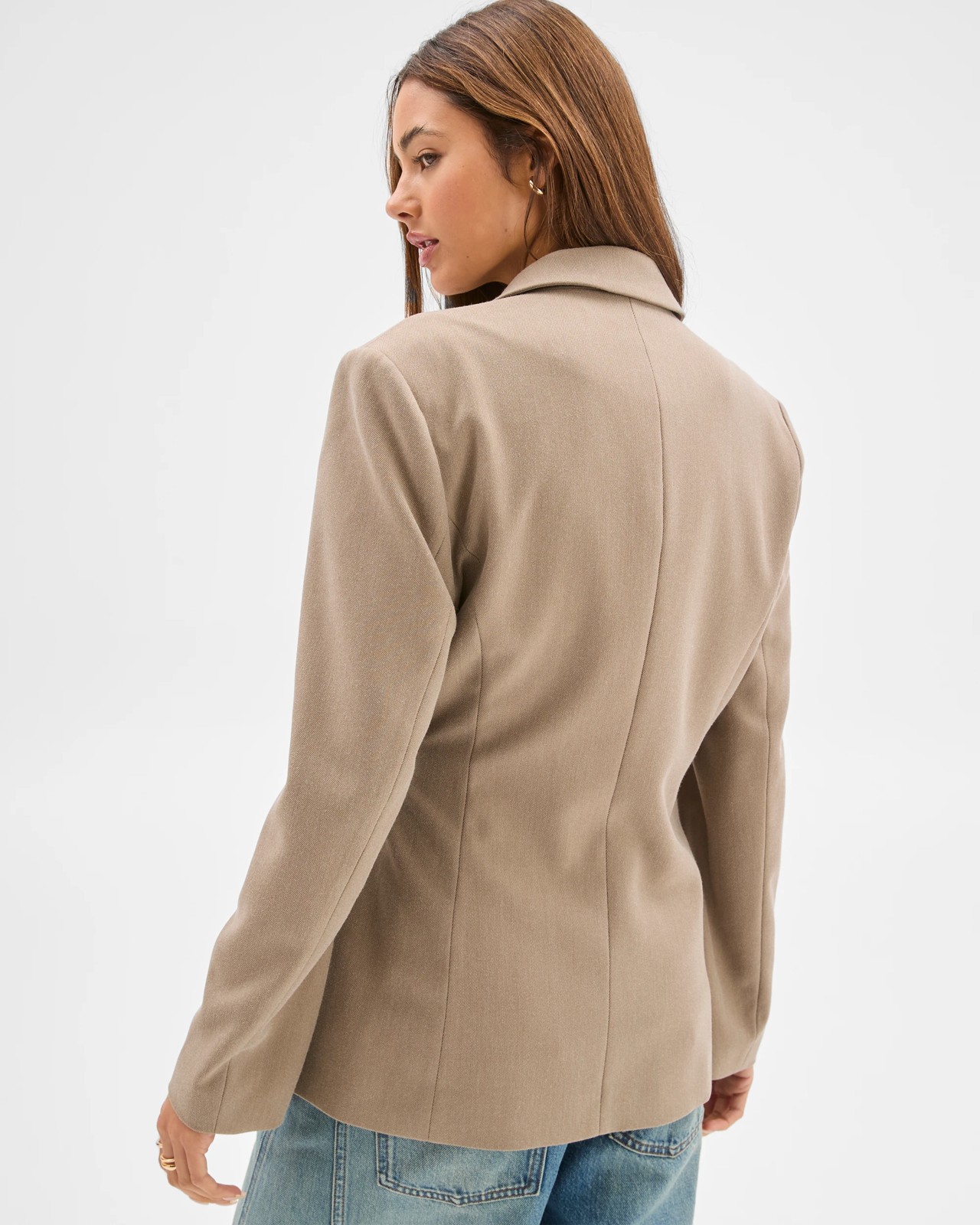 Lily Loves Wrap Tie Detail Blazer - Cocoa Marle 6 of 6